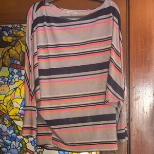 White Birch Multicolor Striped Long Sleeve Top